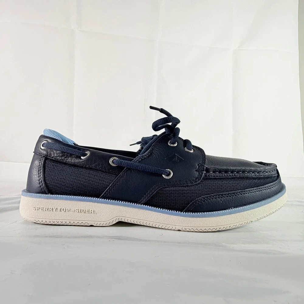 Sperry Surveyor 2-Eye TMBL Navy Leather Boat Shoes Men's Size 11 NIB